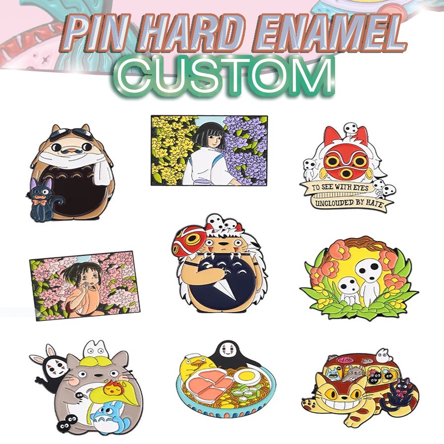 Kami membuat pin enamel, hard enamel custom. untuk beragam kebutuhan souvenir & pin & aksesoris. San