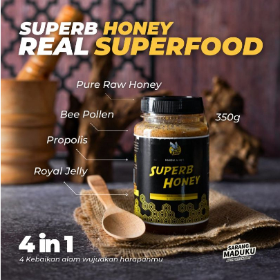 

Little Ummah Honey -350gr Madu Royal Jelly Bee Pollen Propolis Madu Promil Suami Istri Madu Propolis