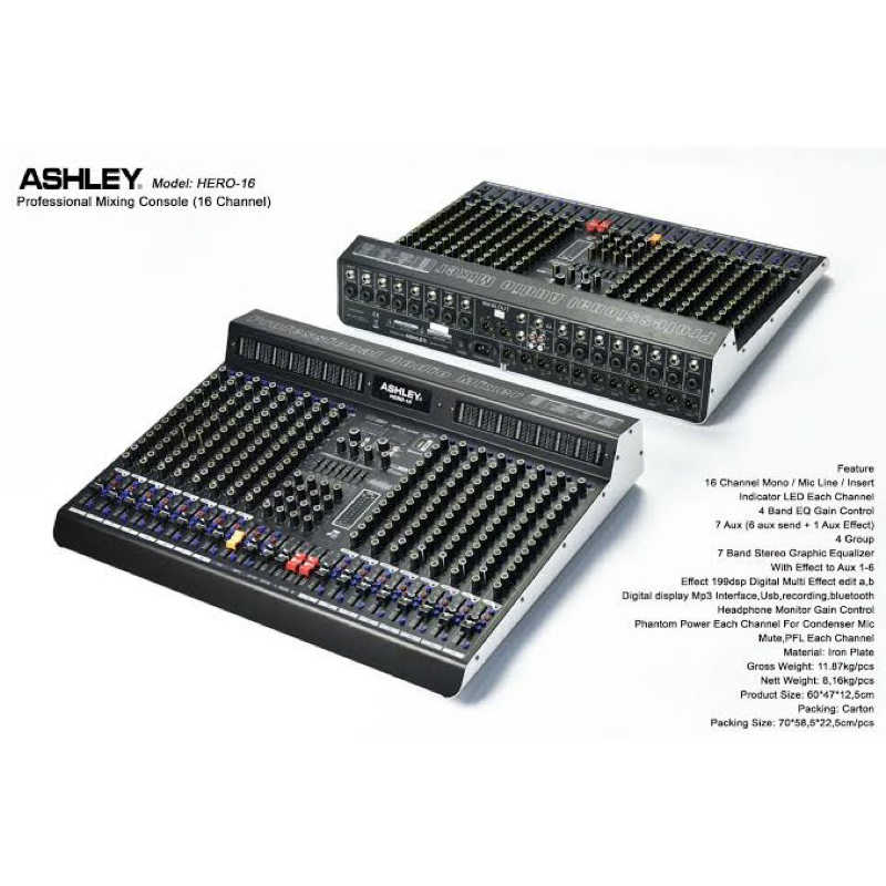 Mixer Audio Ashley 12 Channel Ashley Hero 12 Original