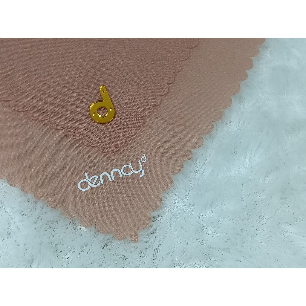 Kerudung Segi Empat Dennay Home Made Logo D Gold Bahan Voal Premium Finishing Laser Cut