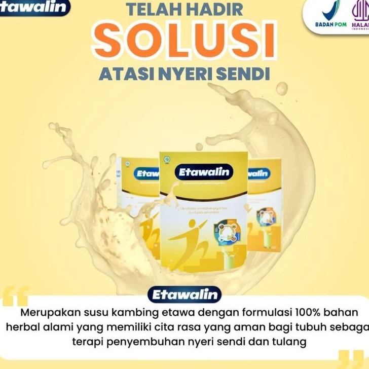 

DISKON PAKET 1 BOX ETAWALIN Susu Kambing Etawa Tingkatkan Kepadatan Kesehatan Tulang Sendi Susu Anti Asam Urat Rematik Reumatik Nyeri Sendi