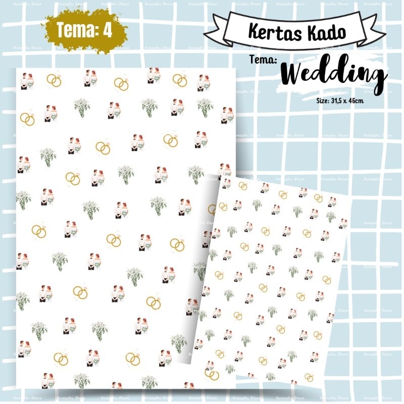 

KERTAS KADO ( Tema Wedding Tema Pernikahan)