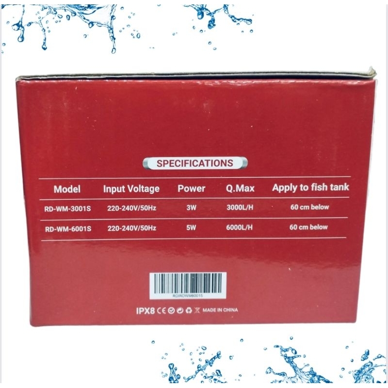 RDI RD WM 6001S AQUARIUM WAVE MAKER MESIN ARUS OMBAK AIR