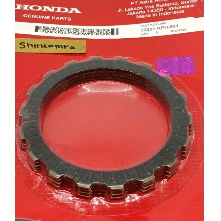 Kampas KPH Kampas kopling/plat kopling Kharisma Supra x 125 karbu (1set isi 4pch Ori)