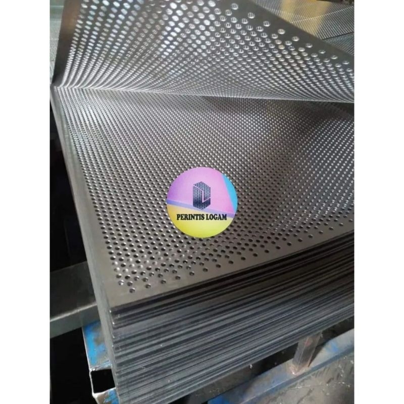 Plat Lubang Besi Perforated 0.8 mm Lubang 1.5mm 1 x 2 Meter