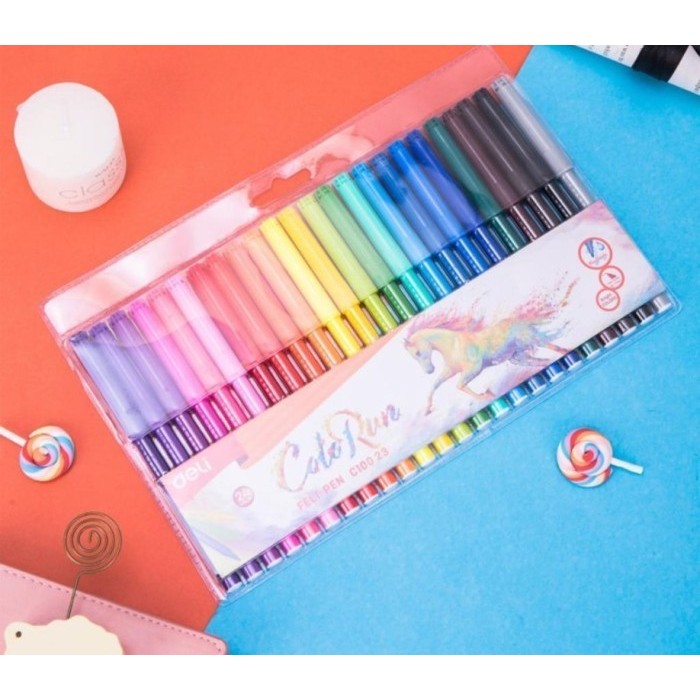 

DELI - Felt Pen Colorun 24W EC10023 Washable