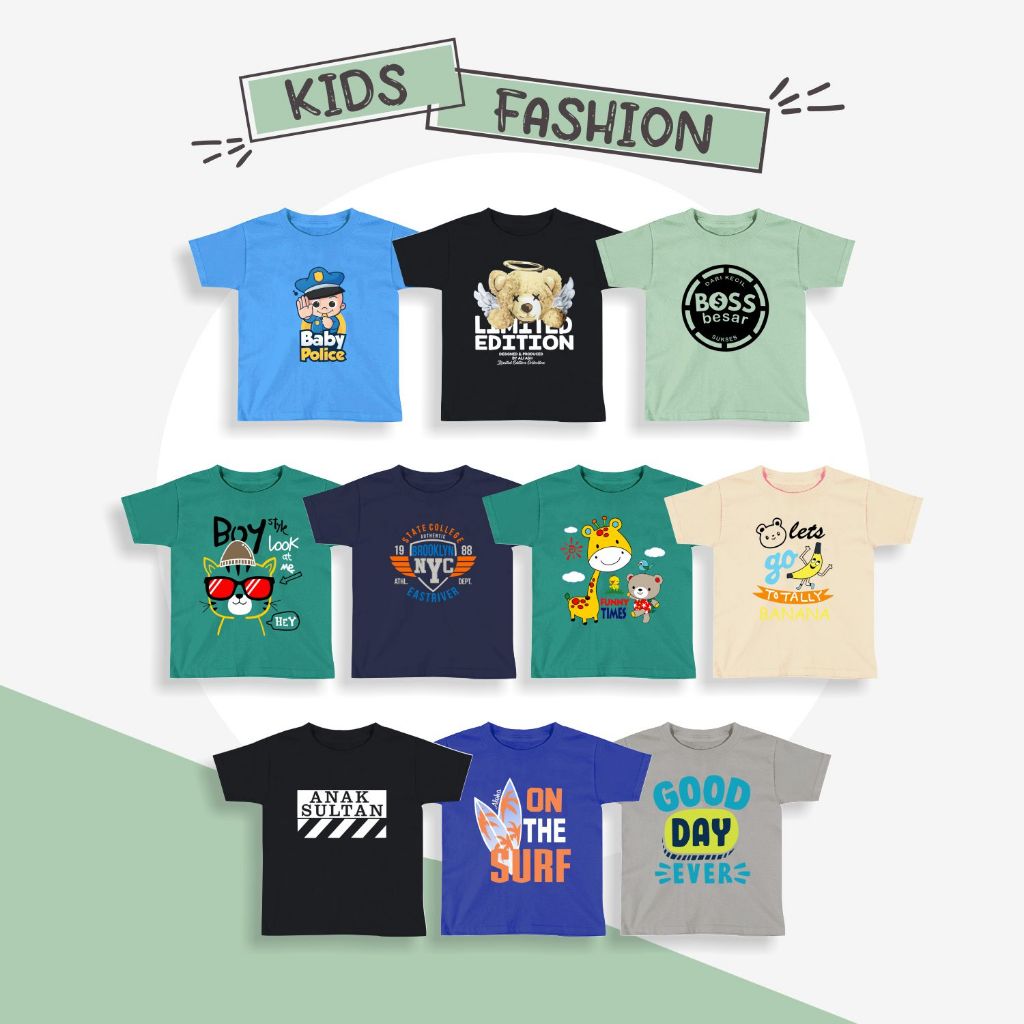 Kaos Anak Laki-laki & Perempuan Baju Lengan Pendek Unisex Kaos Distro Anak tshirt Kids Karakter Good