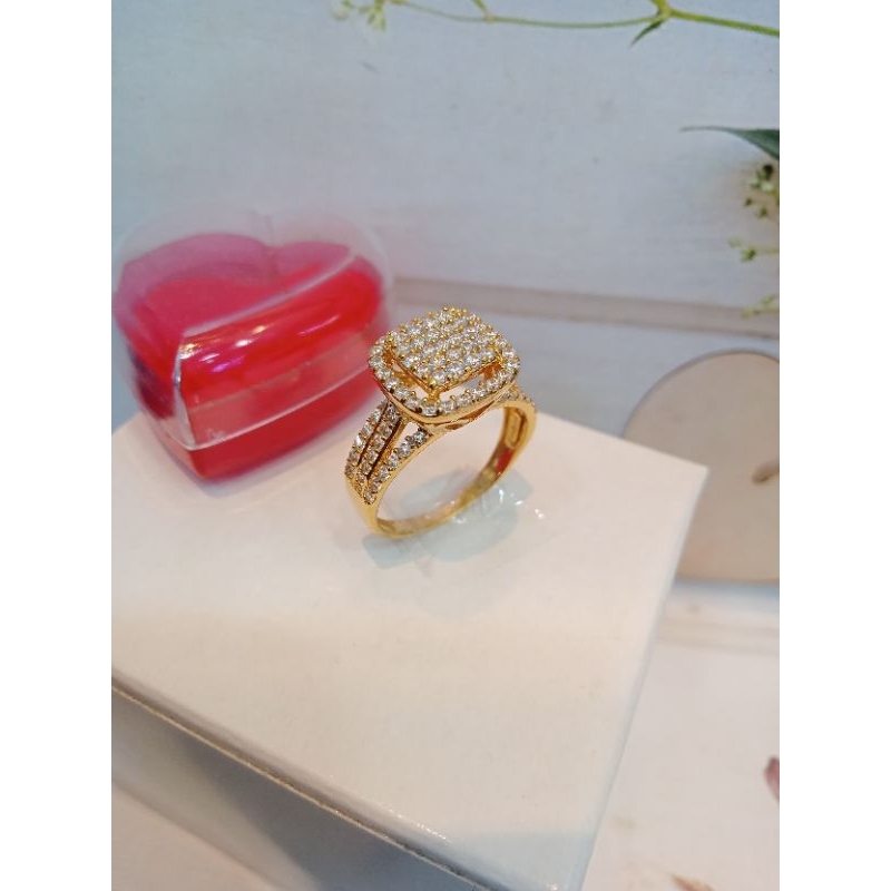Cincin kotak mas 22 mt full mas 8k