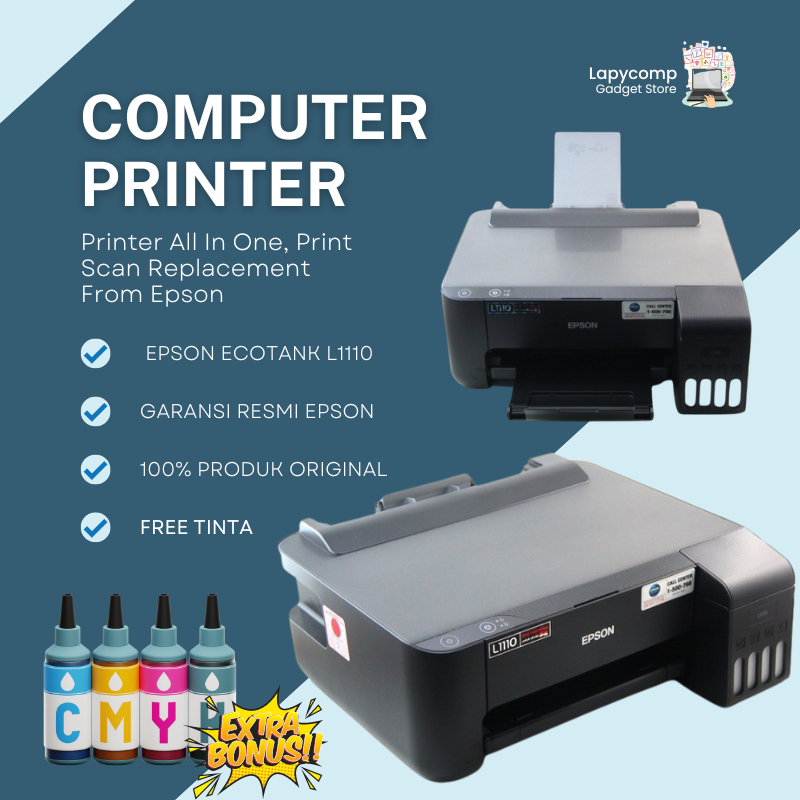 printer l1110 epson baru Untuk cetak dokumen dari komputer Laptop