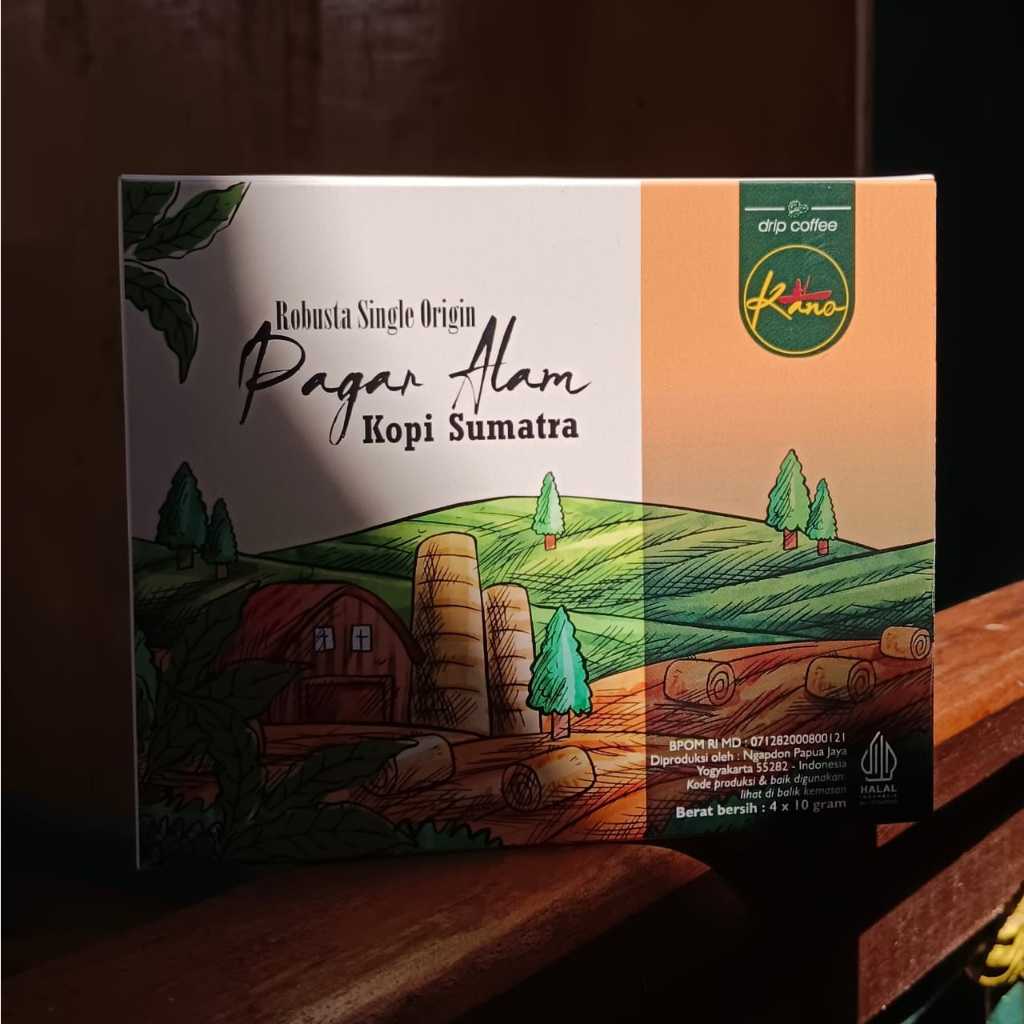 

KANO Kopi Pagar Alam Drip Coffee in Box | Kopi Drip Robusta Single Origin Siap Seduh