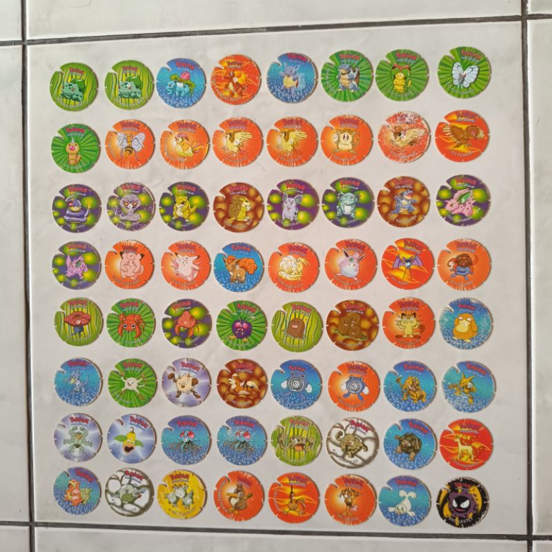 Tazos/Tajos/Tazoz Pokemon Spin 2000 Hadiah Cheetoz/Chiki/JetZ Indofood Jadul Lawas Langka Rare Gener