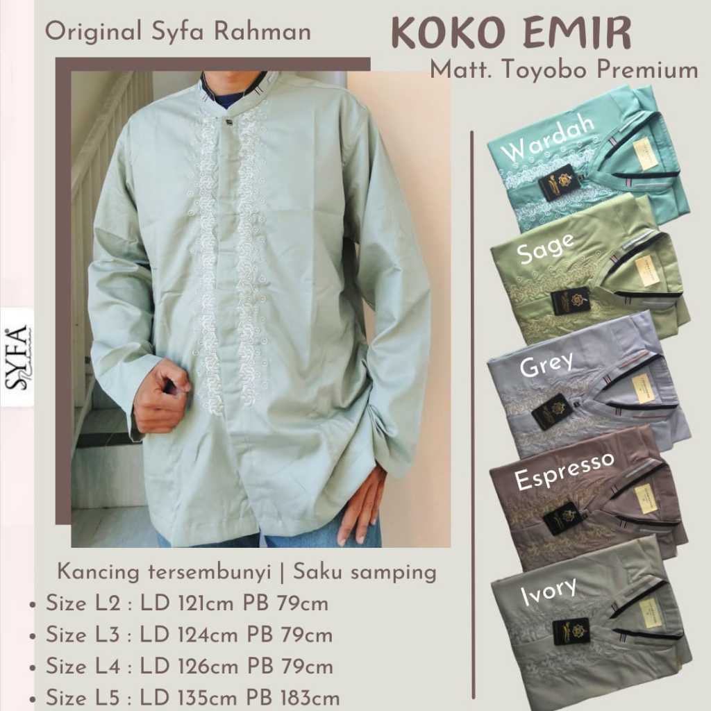 Koko Emir & Zaki // Koko Jumbo Lengan Panjang Original // Koko Jumbo Lengan Panjang Syfa Rahman