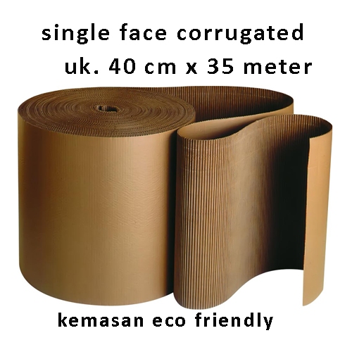 

Karton Lembaran Polos Single Face 1 ROLL Uk. Lebar 40 cm x 35 Meter Packing Murah Single Face / Corrugated Roll / Karton Packing