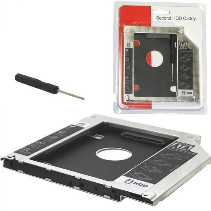 Casing Hardisk Caddy Slim 9.5mm Sata DVD Slot 2.5" HDD SSD 2.5''