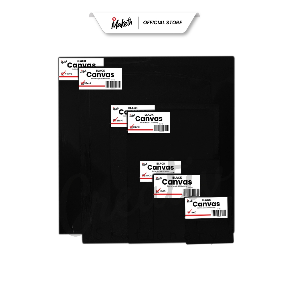 

Kanvas Lukis Painting Canvas Hitam Sudah Gesso Kecil Sedang 10X10 Cm Black Canvas Cv-1Bl MAKETH