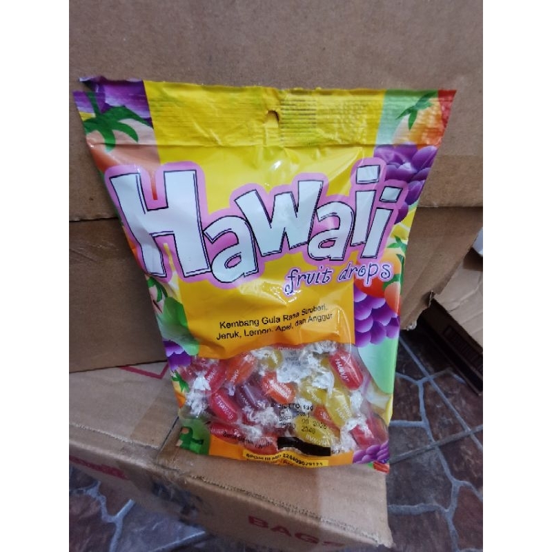 

Hawaii fruitdrops 240 gr 72 butir/besar