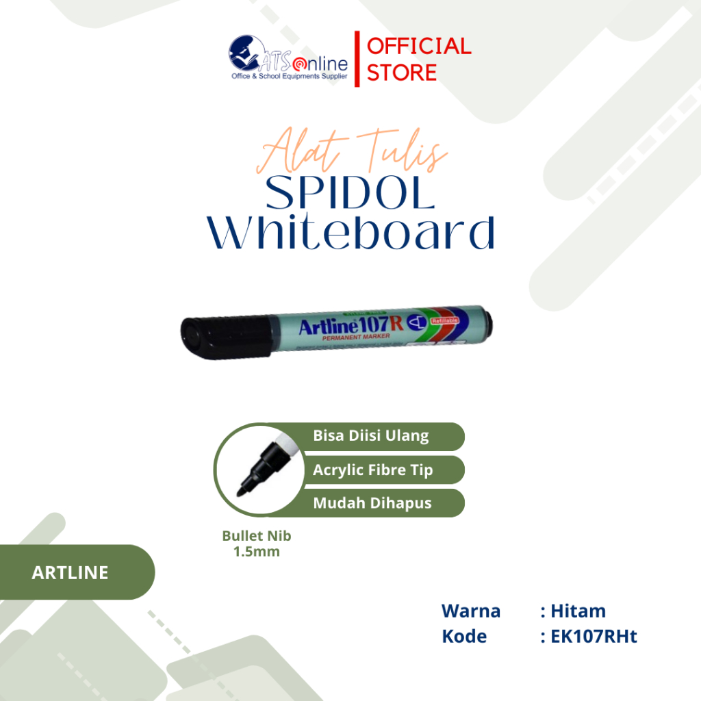 

Spidol Permanent ARTLINE EK107R 1.5 mm