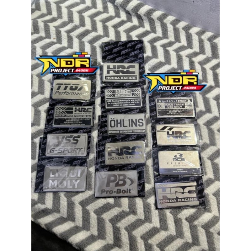 EMBLEM HUGGER STAINLESS AIRBLADE VARIO SCOOPY BEAT