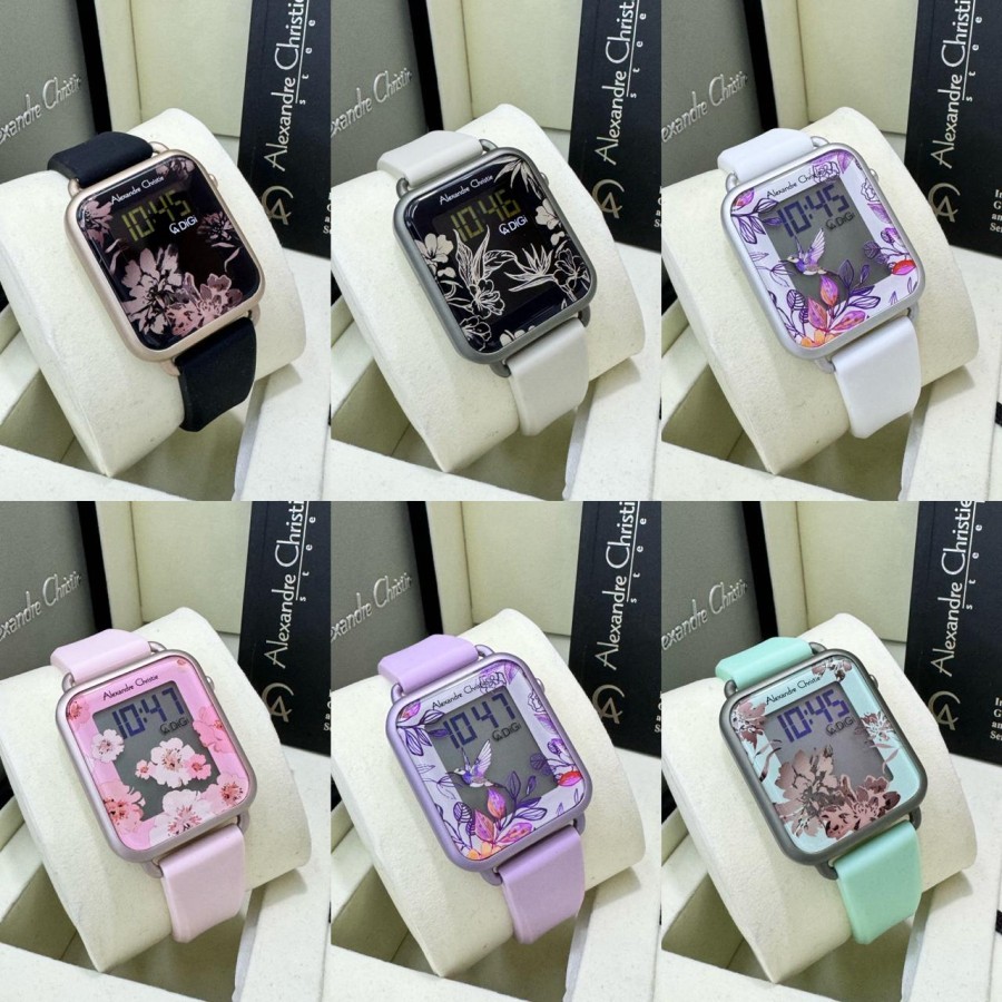 ORIGINAL Jam Tangan Wanita Alexandre Christie AC 9378  / AC9378 Garansi 1 Tahun - Rubber
