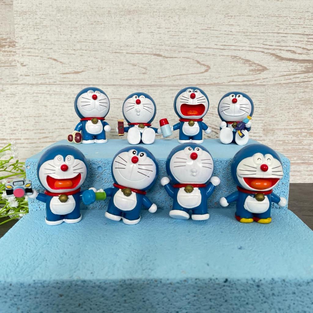 Pajangan  Action Figurine Toppers Kue Doraemon isi 8pc