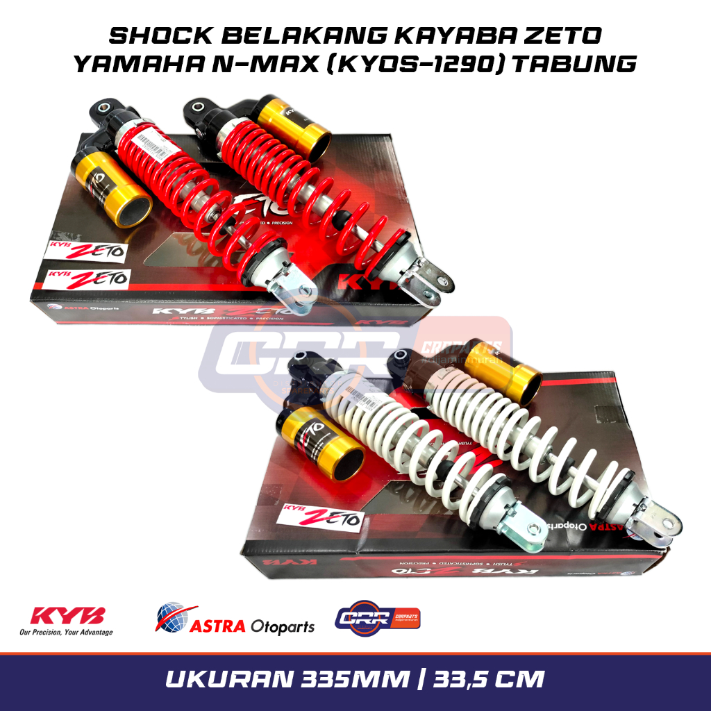 Shockbreaker Sok Belakang Tabung Kayaba Zeto Yamaha Nmax Aerox Tipe 1290 336 MM / 33 CM Z Series Tab