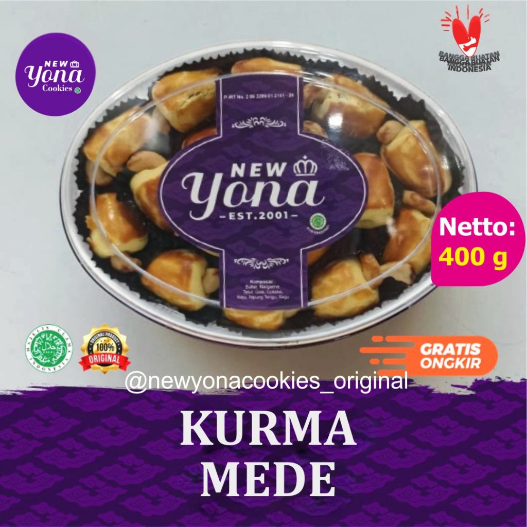 

[Ready] Kue Kering Lebaran New Yona Cookies – Nastar Kurma Mede