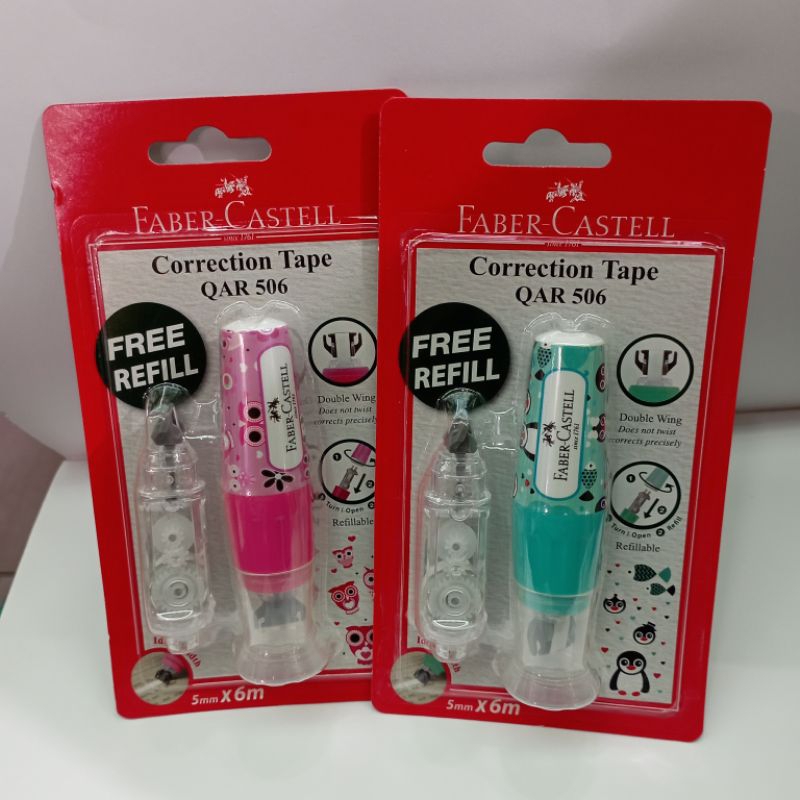 

CORRECTION TAPE FABER CASTELL QAR 506 5mm x 6merek ( +refill) / pcs