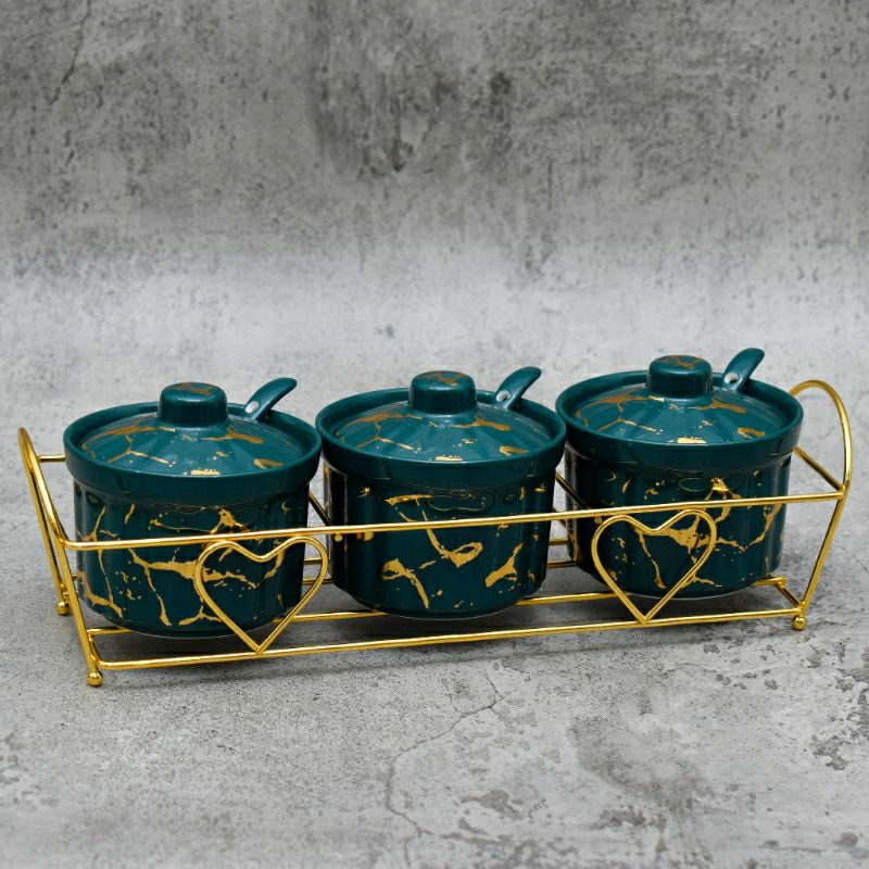 Fiorenza Tempat bumbu keramik marble porcelain