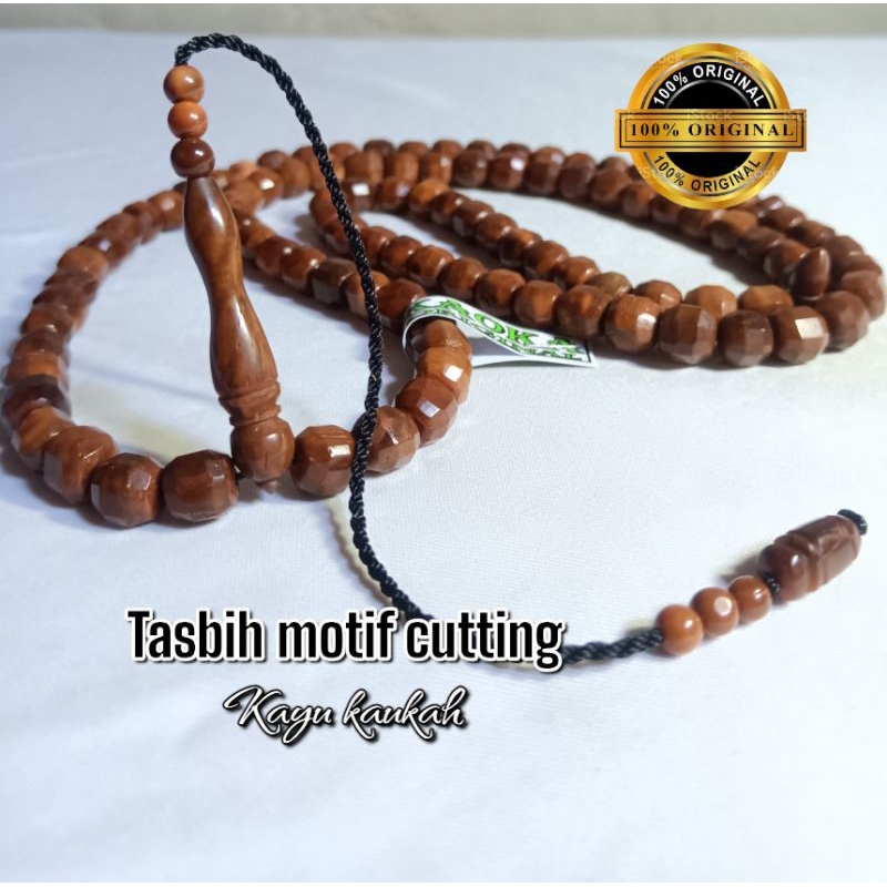 Tasbih kayu kokka kaukah bulat cutting 8ml original