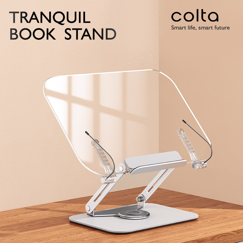 

Colta Tranquil Transaparant Book Stand Dudukan Penjepit Sandaran Penyangga Tatakan Buku