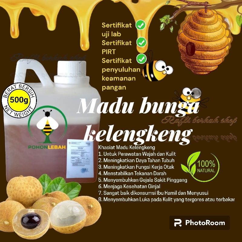 

Madu asli nektar bunga kelengkeng multi 500 gR MADU