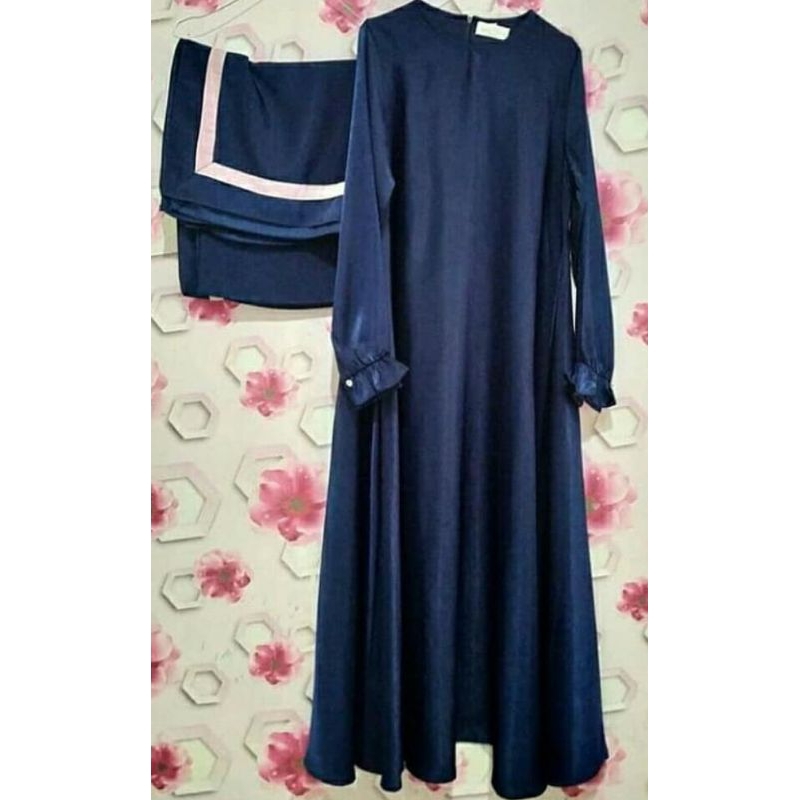 Set gamis navy Lyra virna preloved