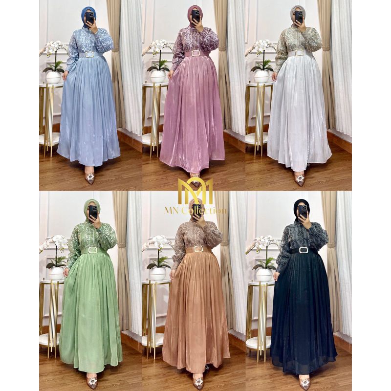 gamis brokat mix shimer dri mn collection