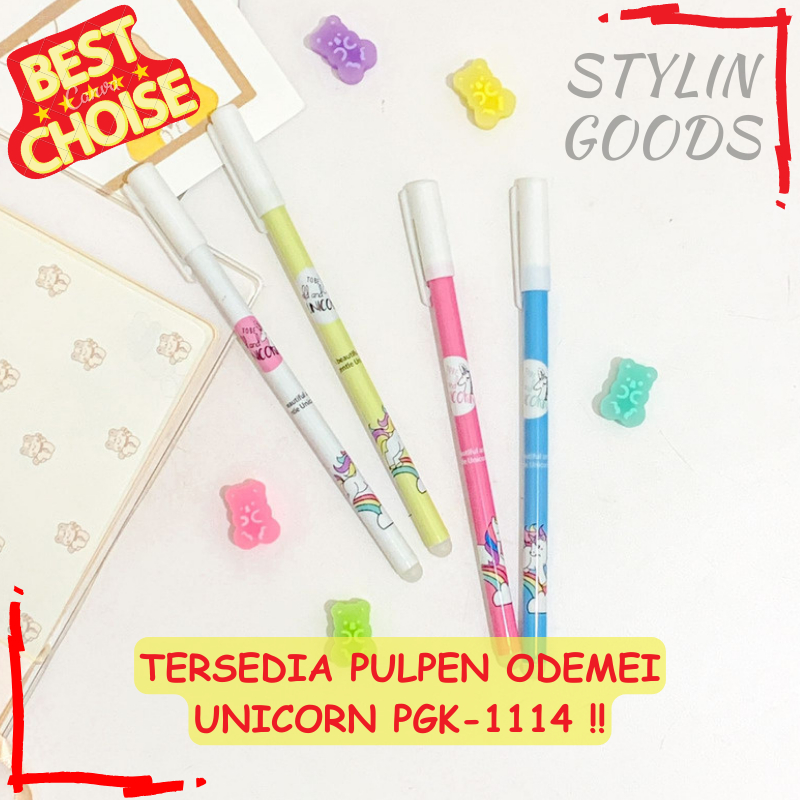 

PULPEN BISA DIHAPUS ERASABLE PEN ODEMEI / 12 PCS PULPEN ODEMEI UNICORN PGK-1114 / PEN GEL TINTA HITAM TERBARU DENGAN BANYAK MOTIF LUCU UNIK BISA COD