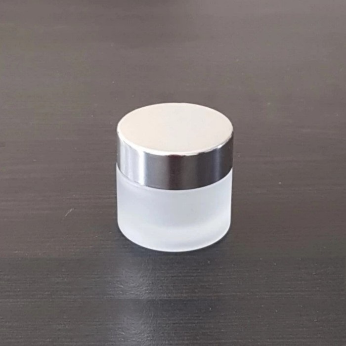 POT JAR 10GR KACA FROSTED TUTUP SILVER