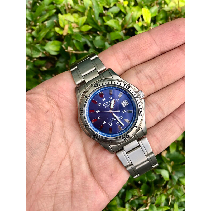 jam tangan alba titanium solar original jam tangan alba titanium bekas original jam tangan alba sola