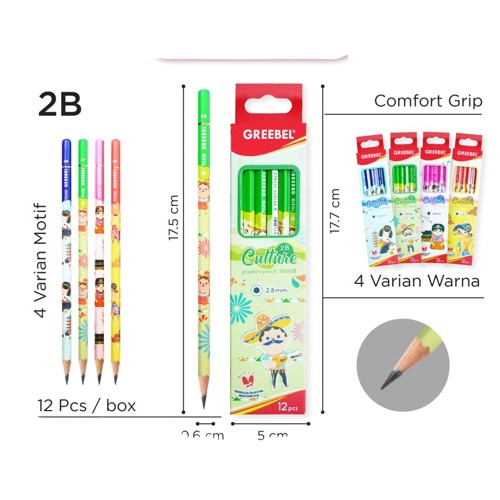 

TBMO PACK PENCIL 2B 7031 CULTURE GREEBEL ISI 12PCS (240)