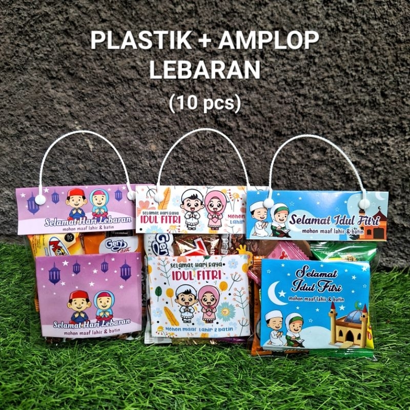 

10 Pcs Plastik Snack Lebaran + Amplop Lebaran Terbaru