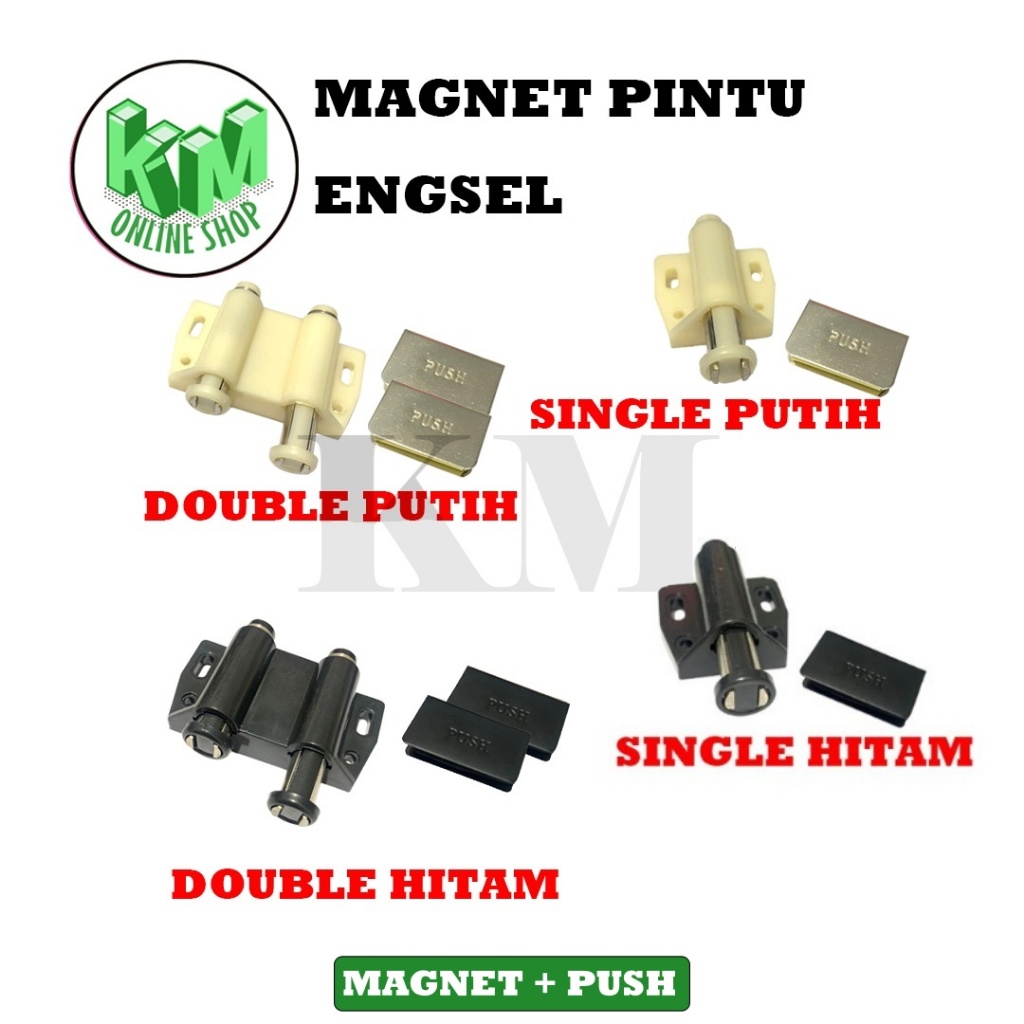 Magnet Push Open Single Double Lemari Kaca Buffet TV