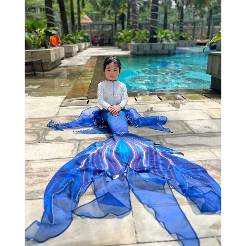 baju renang mermaid premium, kostum mermaid , mermaid skin kids , kostum putri duyung anak , baju me