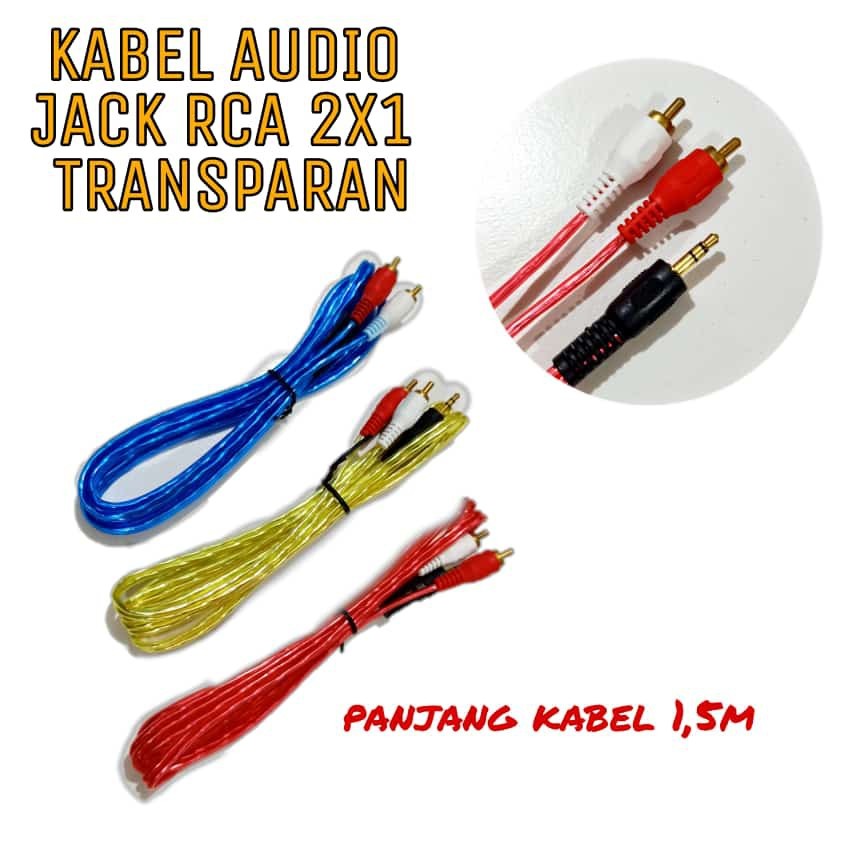 KABEL RCA AUDIO JACK 2 X 1 KABEL JEK UNTUK SPEAKER SALON