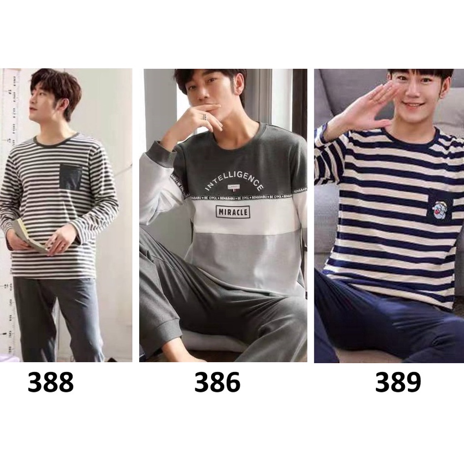 Flash Promo  Piyama Pria Baju Tidur Pria  Lengan Panjang Celana Panjang  Piyama Laki