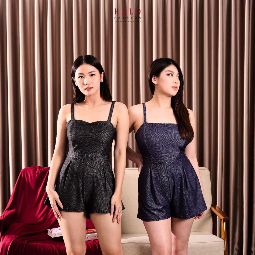 [HaloFashion] Vanessa Jumpsuit- Casual Short Jumpsuit Mini Backless Korean Style