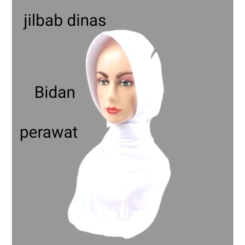 Jilbab Dinas Bidan/perawat l hijab dinas l kerudung dinas/jilbab untuk umum