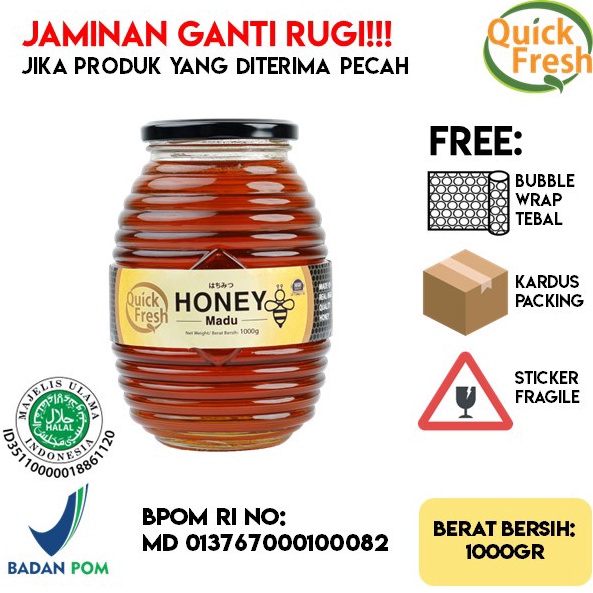 

Best Produk Madu Murni Asli Quick Fresh Honey 1 kg Jar Kaca F37