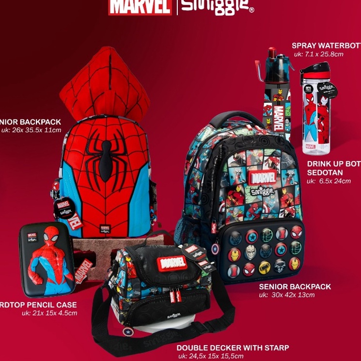 Diskon SMIGGLE X MARVEL SERIES BAGSHARDTOP PC BOTOL AIR