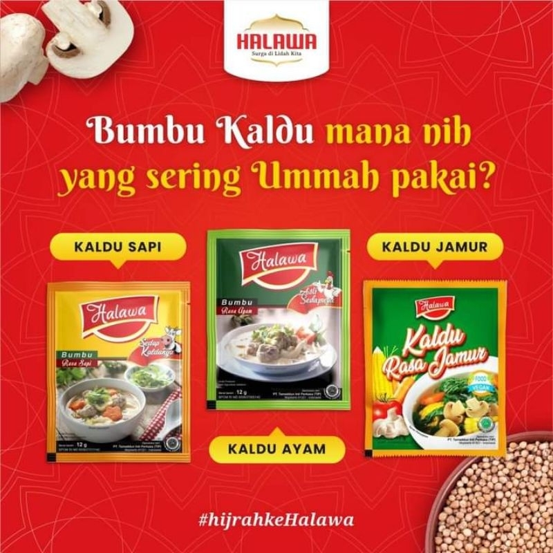 

HALAWA TASIKMALAYA / HALAWA KALDU JAMUR / HALAWA KALDU AYAM /HALAWA KALDU SAPI / 1 renceng (12 sachet)