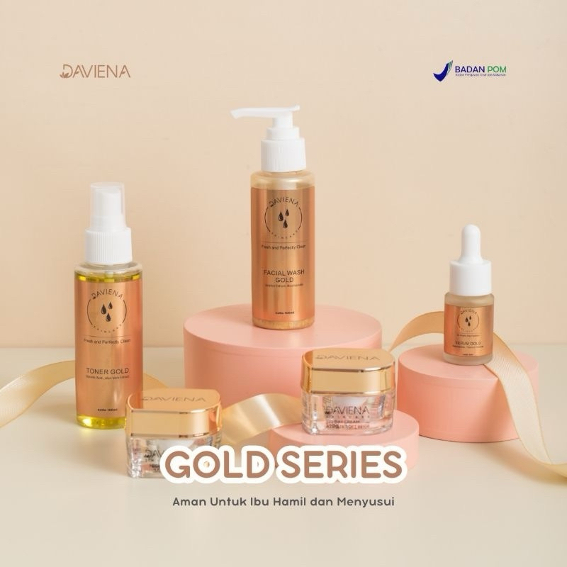 PAKET DAVIENA SKINCARE GOLD SERIES | daviena skincare | daviena semarang