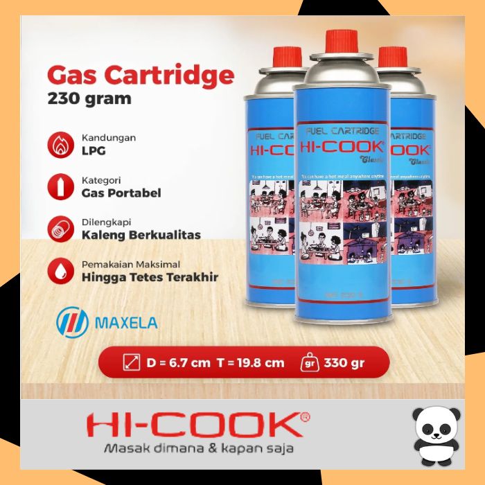 Gas Hicook 230 gram / gas portable / gas tabung portable original