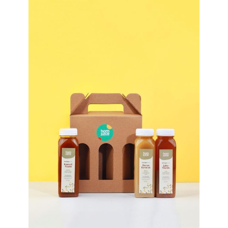 

Jus sehat jus Detox Cold Pressed Juice | Paket Homjuice Heritage set 1.0 isi 3 botol 250ml Jamu Tradisional Tanpa Pengawet